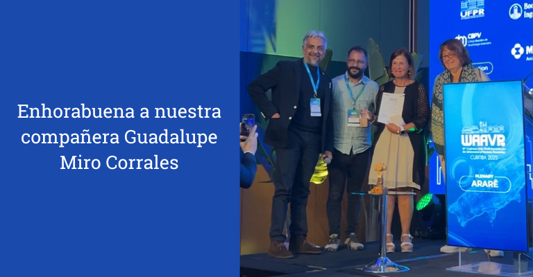 Guadalupe Miro Corrales recibe un premio en la Conferencia de la WAAVP